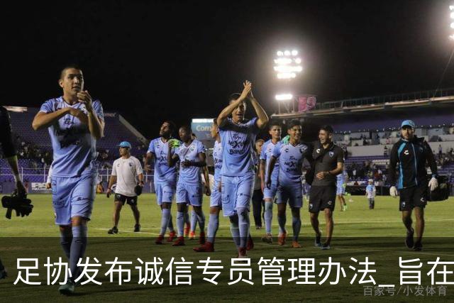 足协发布诚信专员管理办法 旨在预防打击领域腐败